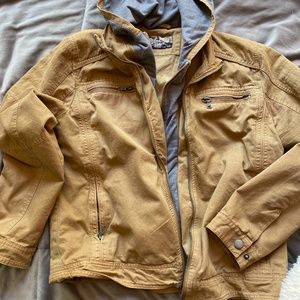 First Wave tan bomber jacket Size 18/20